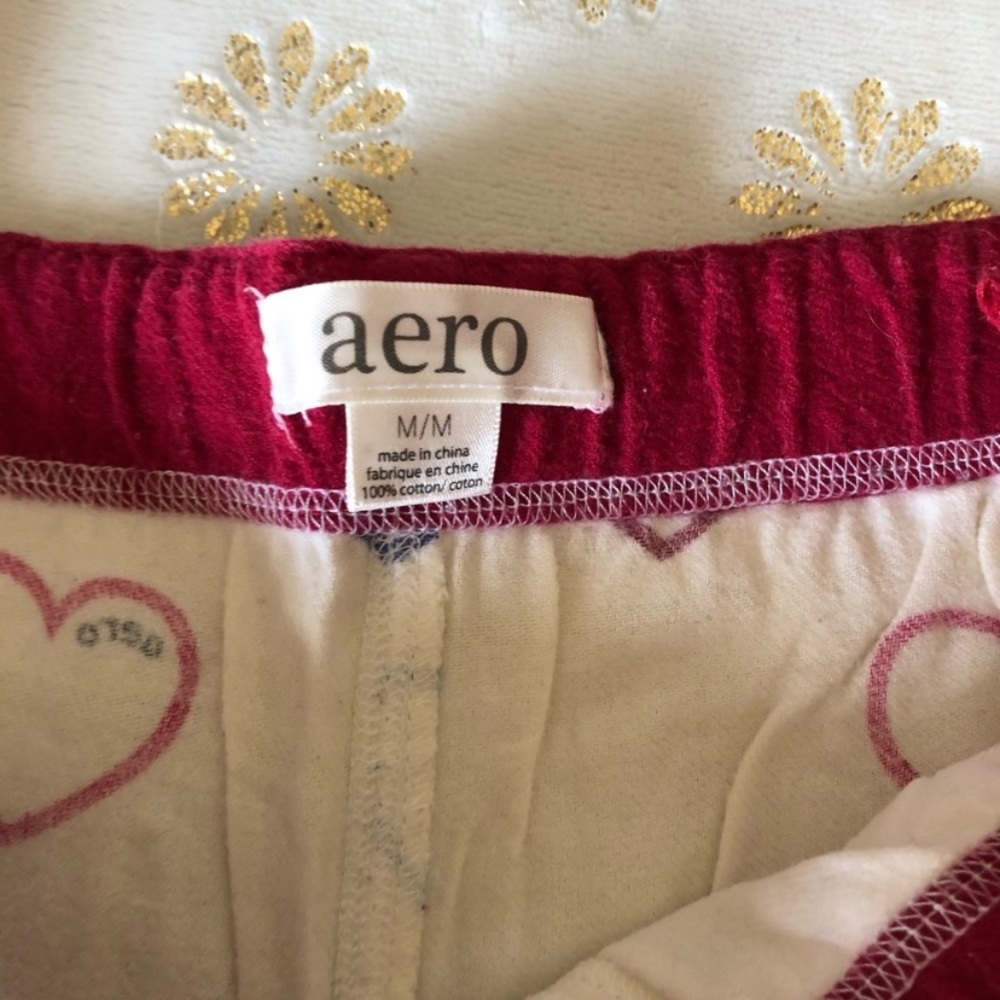 Aero Blue Graphic Tee and Heart Print Pajama Set - Picture 9 of 11